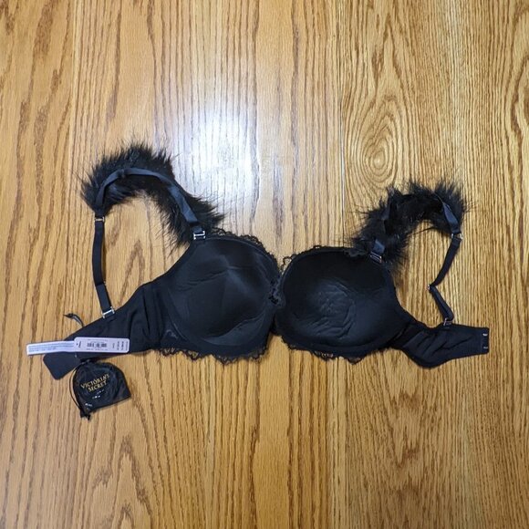 Victoria's Secret Dream Angels Lined Demi Double Bra with Feather Straps - Picture 3 of 5